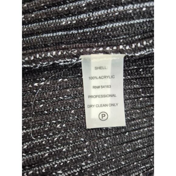 NWT Calvin Klein Blk Eggshell Sweater Dress 100% Acrylic up/down zip Sz L - Picture 5 of 8